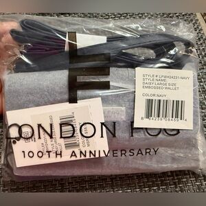 London Fog Blue Checkered Wallet